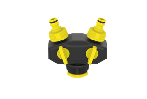 Plastic Valve Deluxe Two Way Tap Adaptor Adapted To Tap of Garden