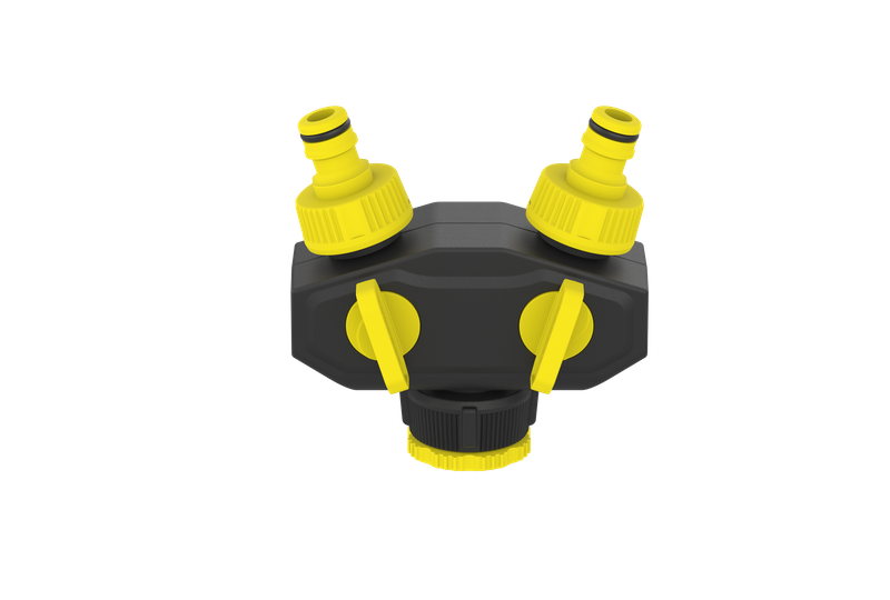 Plastic Valve Deluxe Two Way Tap Adaptor Adapted To Tap of Garden