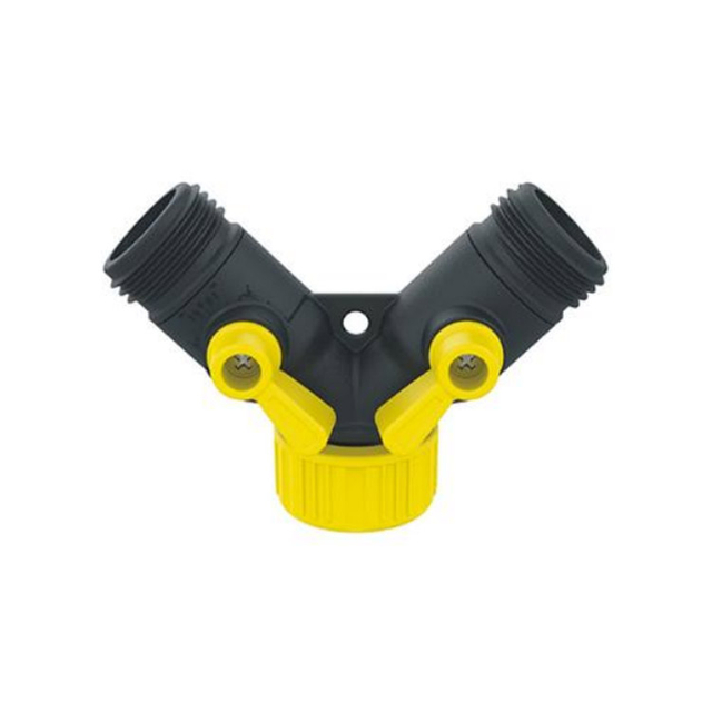 Plastik valv y-switch kouti ak Swivel adapte nan tiyo nan kwizin