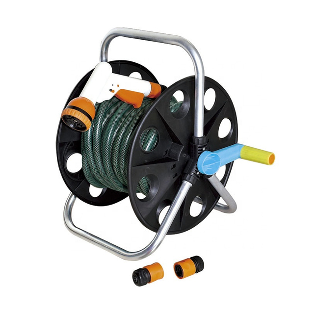 Outdoor Precision Hose Reel & Cart with Storage