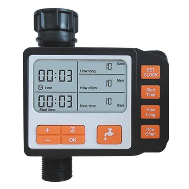 Convenient plastic timed irrigator for gardens