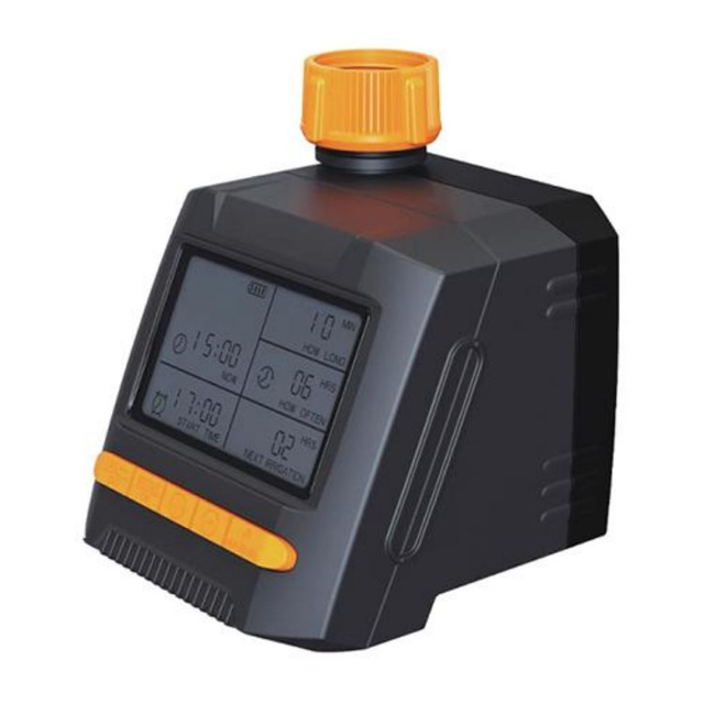 Convenient plastic timed irrigator for gardens