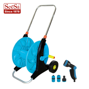 Garden Mobile Hose Reel Cart with Storage