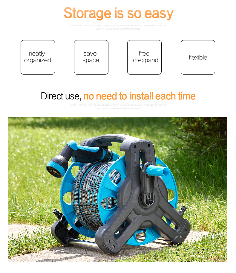 storage design of garden sturdy swivel hose reel & cart